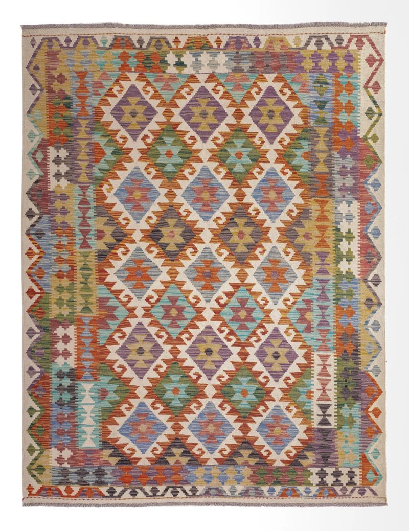 Kelim Maimene Teppich 153x201cm - mehrfarbig