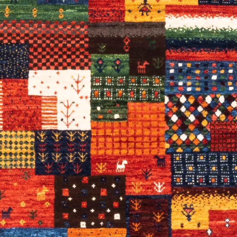 Loribaft Teppich Perser 83x127cm - Orientteppich - grün