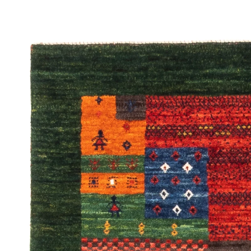 Loribaft Teppich Perser 83x127cm - Orientteppich - grün