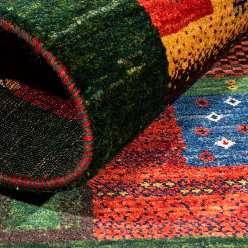 Loribaft Teppich Perser 83x127cm - Orientteppich - grün
