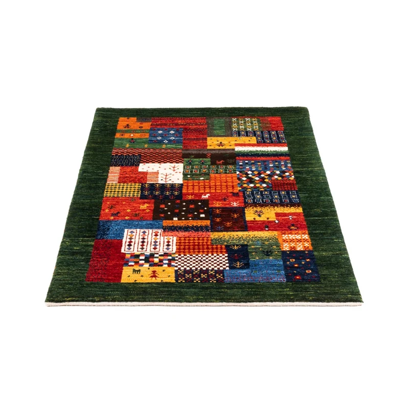 Loribaft Teppich Perser 83x127cm - Orientteppich - grün