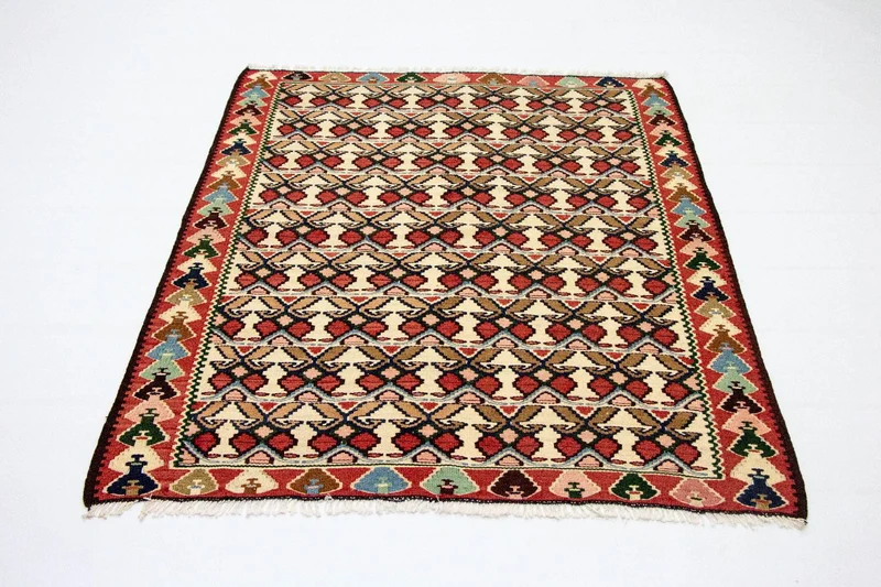 Kelim Fars Teppich 105x143cm - mehrfarbig