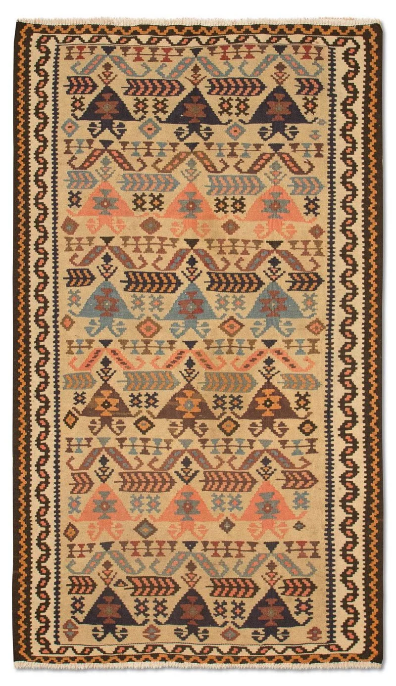 Kelim Teppich Old 108x195cm - beige