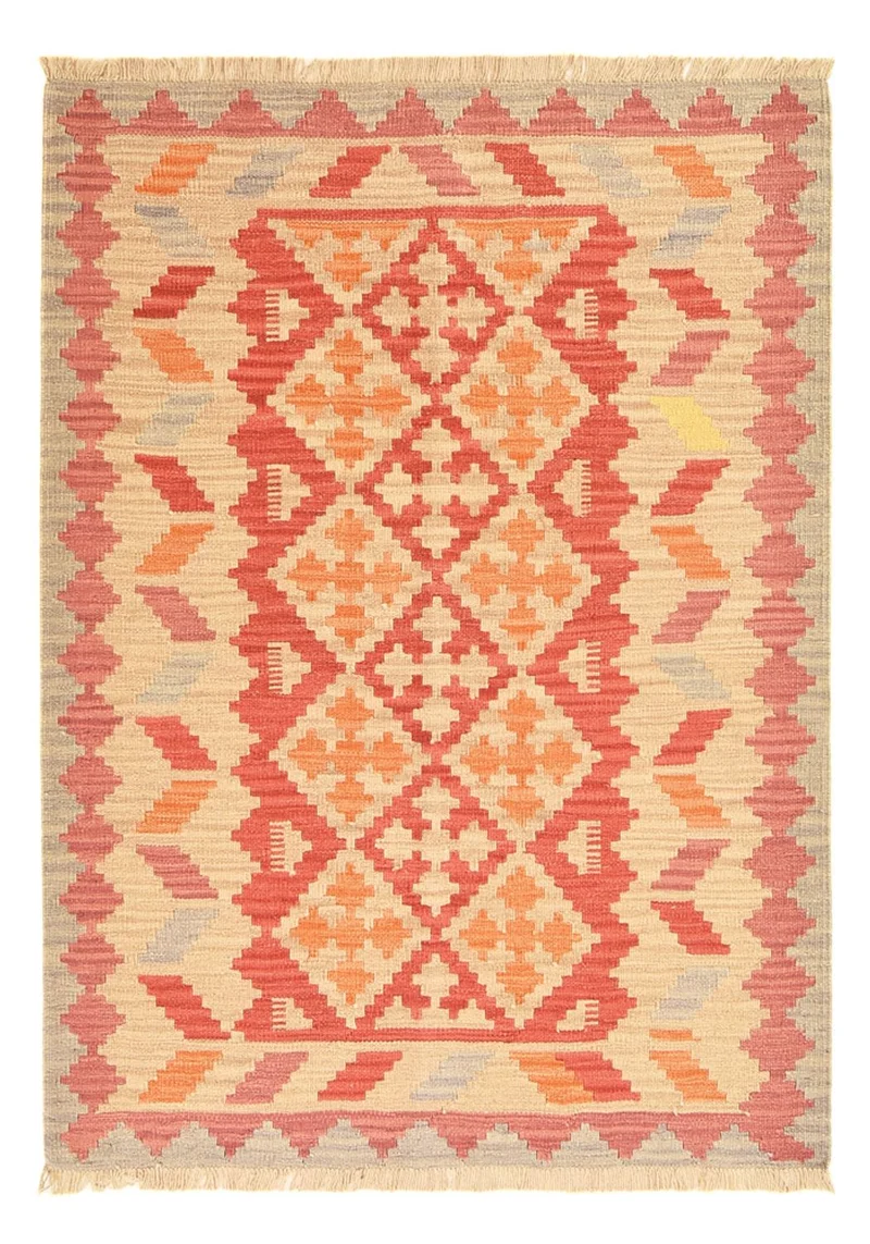 Kelim Fars Teppich 129x176cm - mehrfarbig