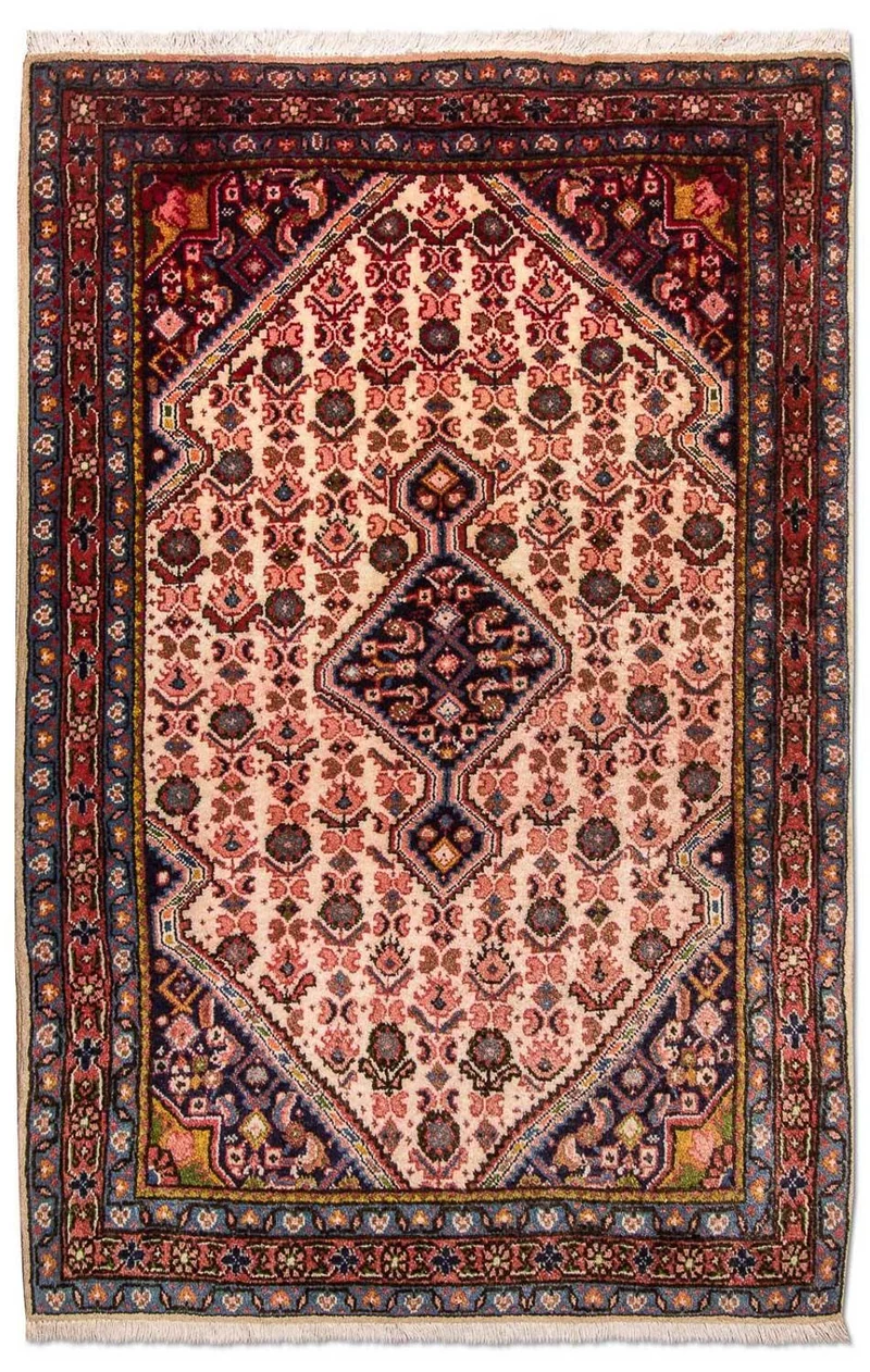 Malayer Teppich 67x97cm - Perserteppich - beige