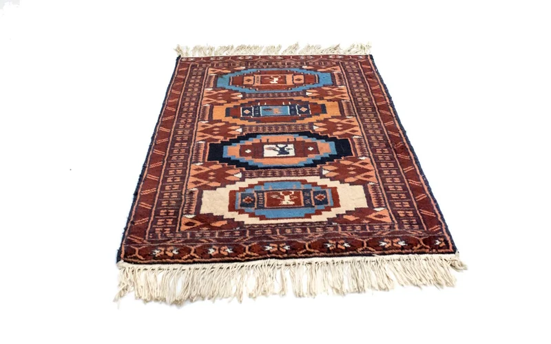 Afghan Teppich 46x69cm - Orientteppich - rost