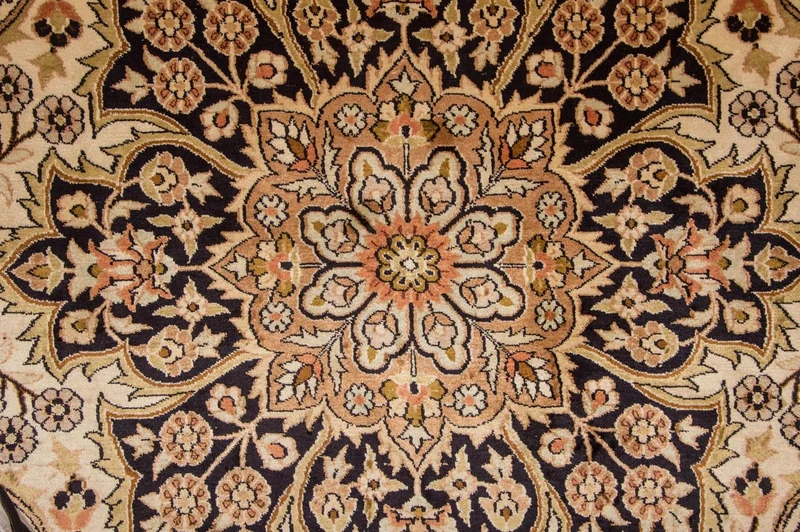 Kaschmir Seide Teppich 234x342cm - Orientteppich - beige