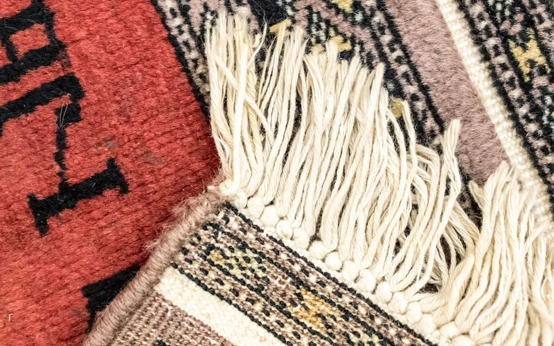 Pakistan Teppich 30x68cm - Orientteppich - rot