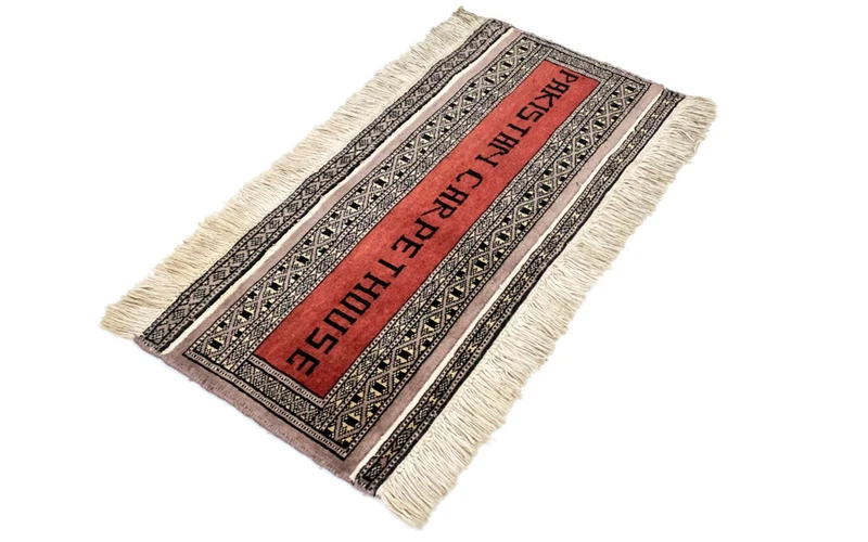 Pakistan Teppich 30x68cm - Orientteppich - rot