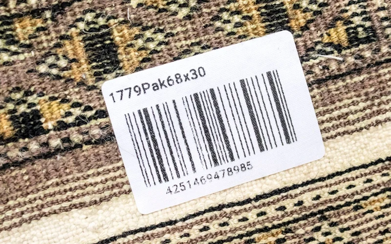 Pakistan Teppich 30x68cm - Orientteppich - rot