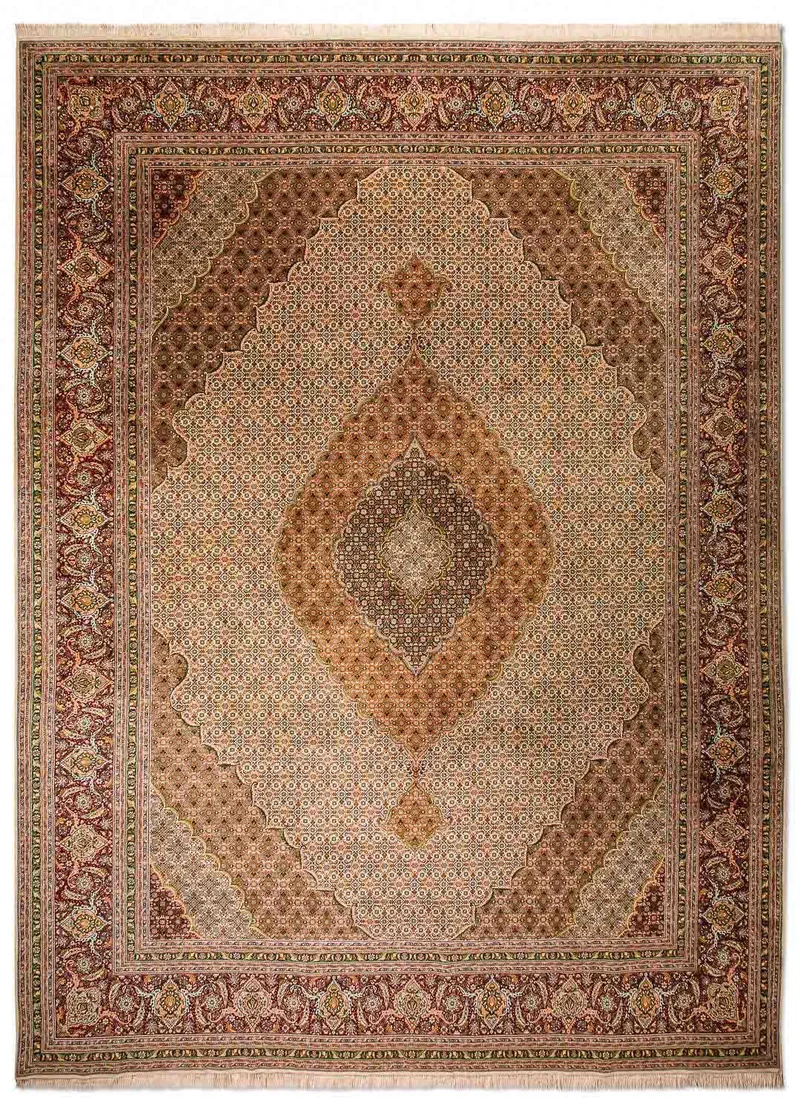 Täbriz - 70 Raj Teppich 300x400cm - Perserteppich - braun