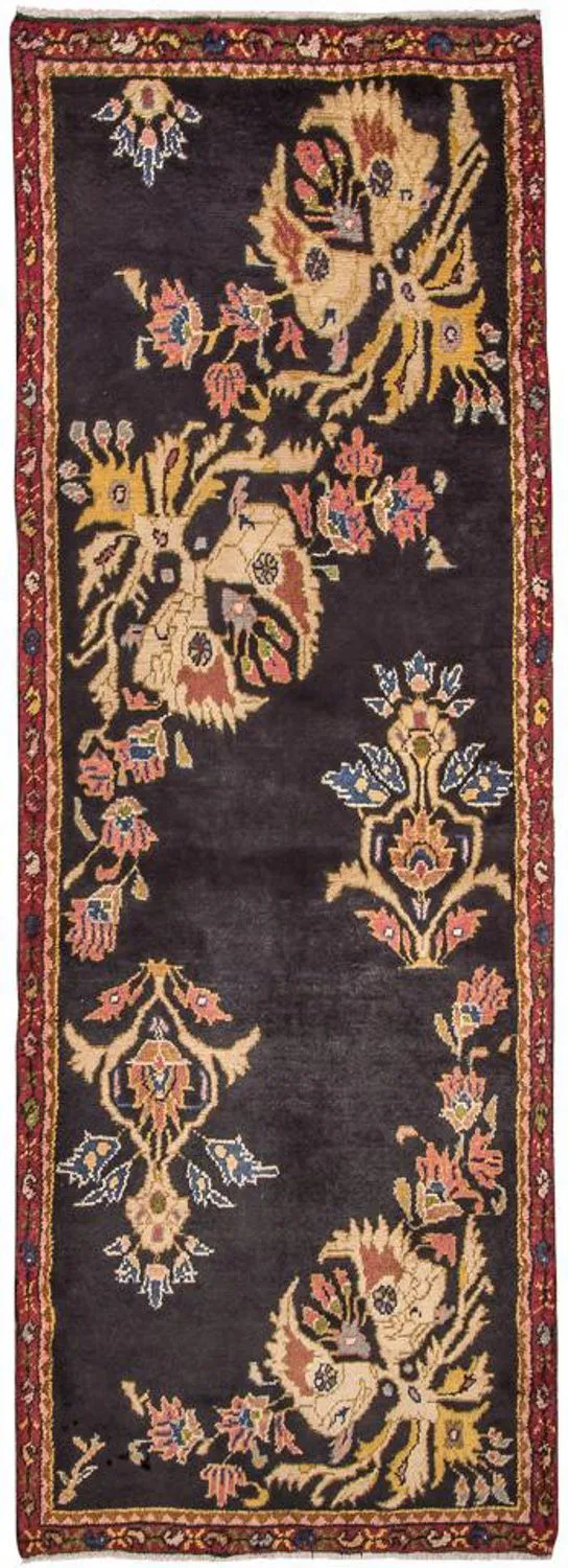 Hamadan Teppich 78x210cm - Perserteppich - braun