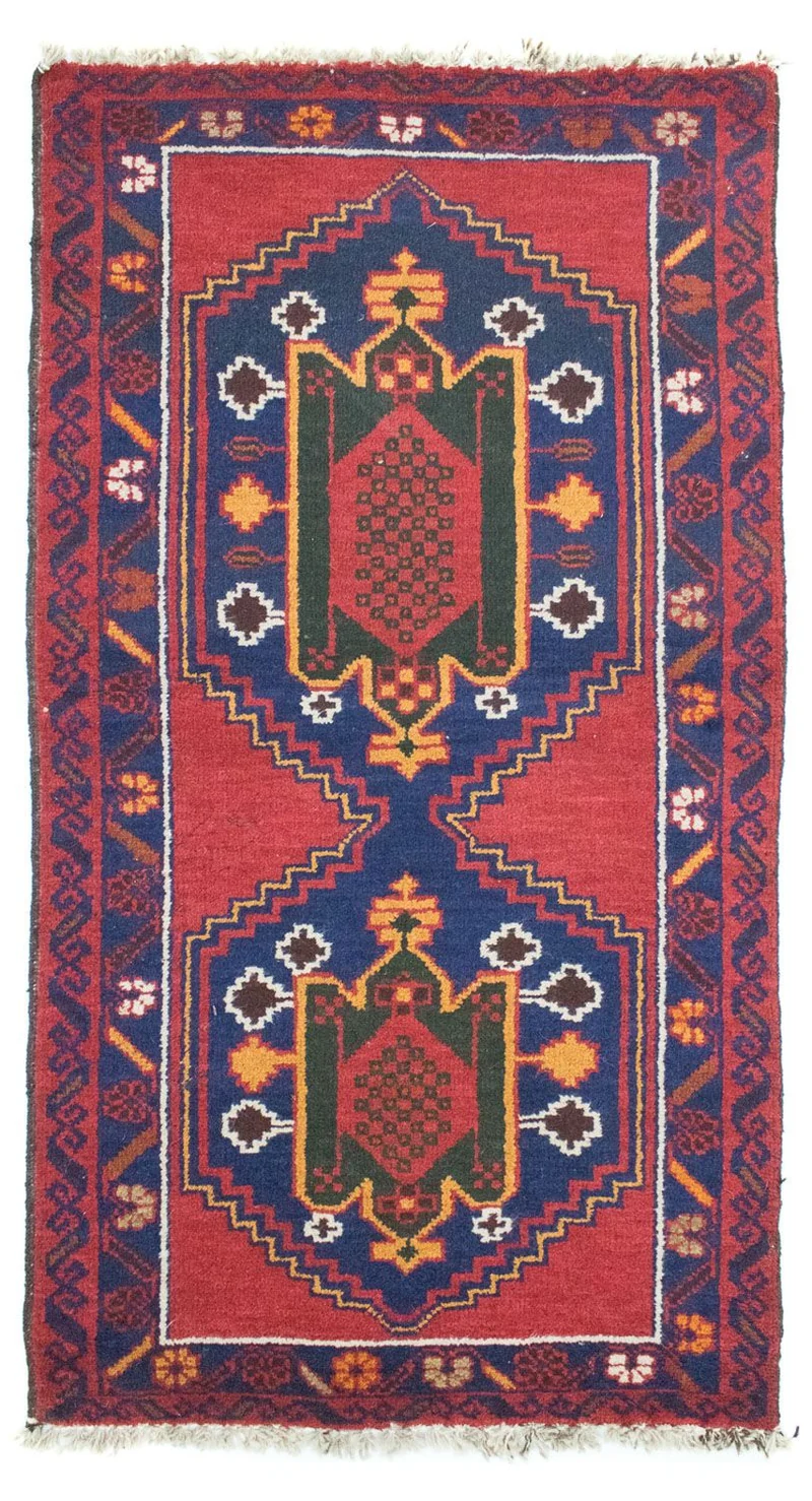 Belutsch Teppich 75x140cm - Orientteppich - rot