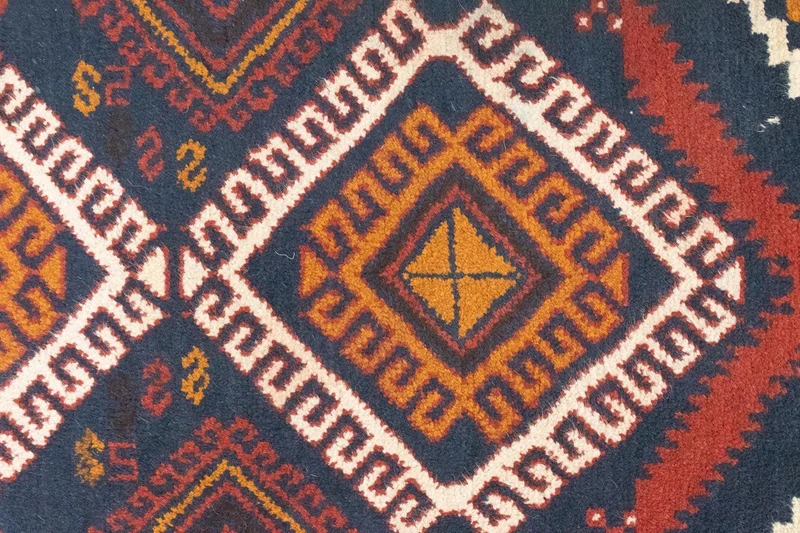 Belutsch Teppich 76x130cm - Orientteppich - blau