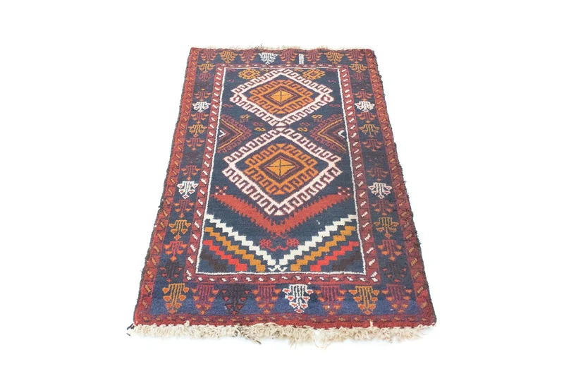 Belutsch Teppich 76x130cm - Orientteppich - blau