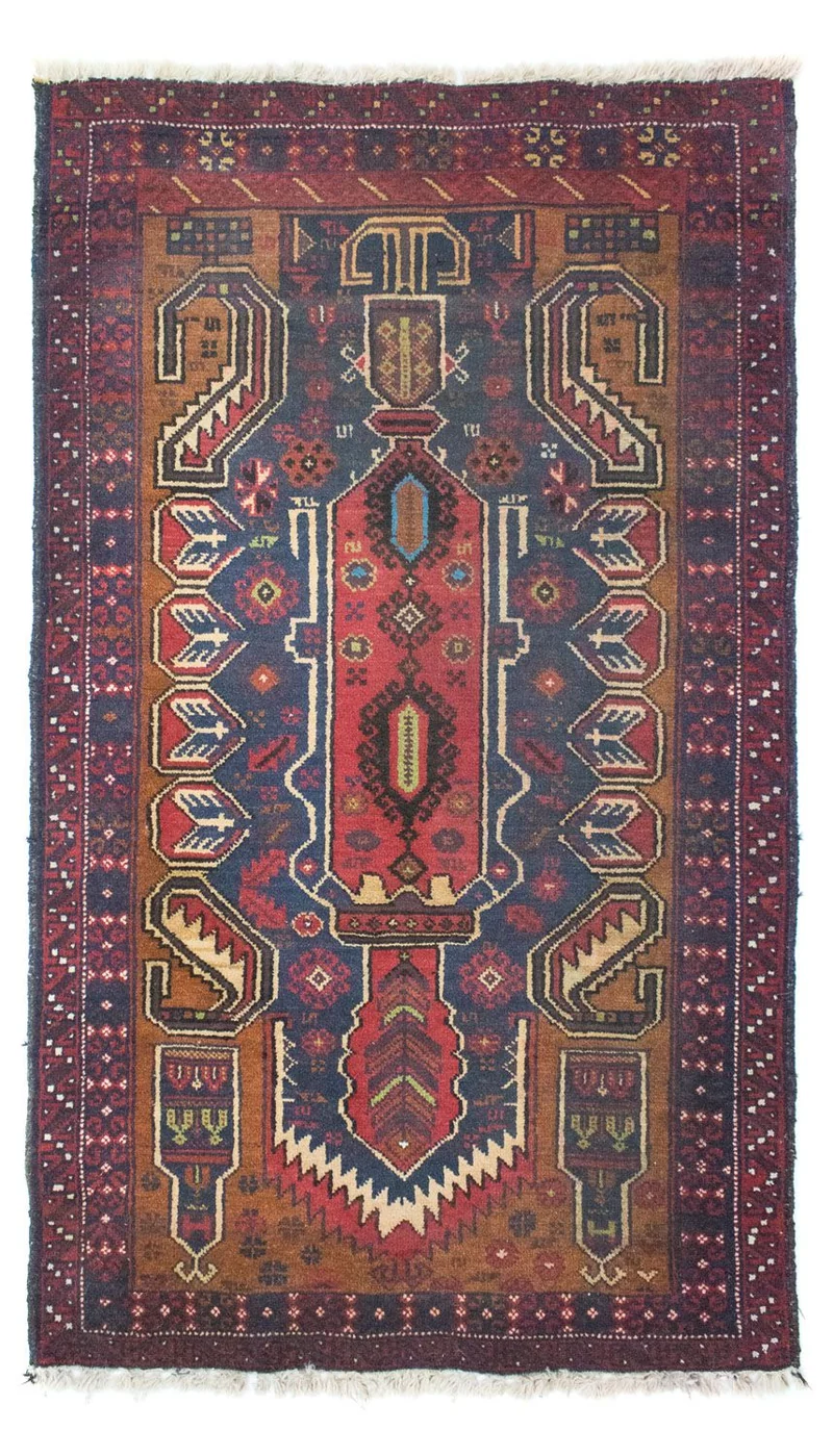 Belutsch Teppich 85x147cm - Orientteppich - blau