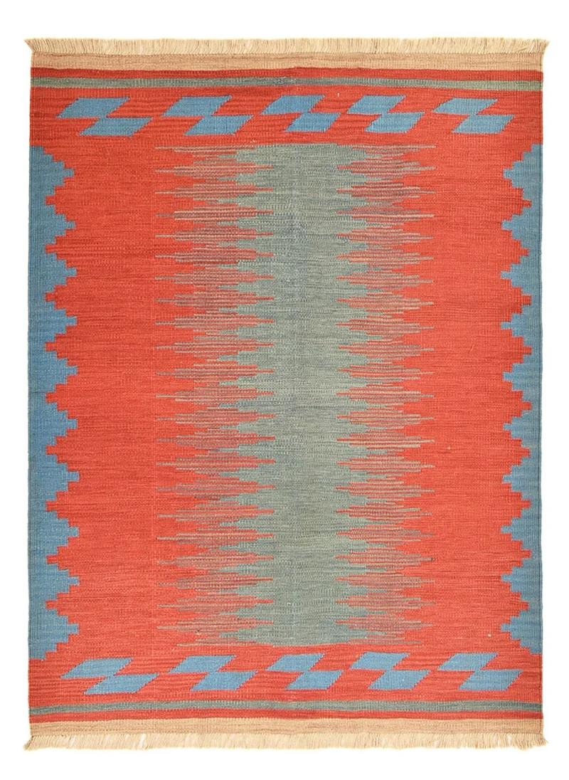 Kelim Modern Teppich 146x189cm - mehrfarbig