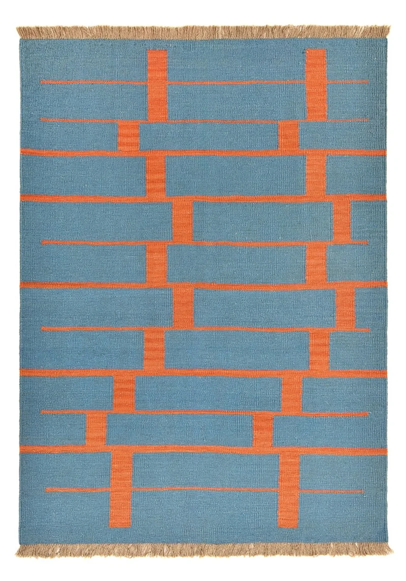 Kelim Modern Teppich 119x170cm - mehrfarbig
