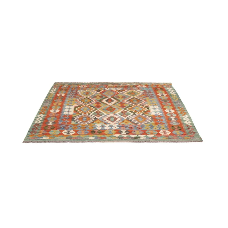 Kelim Teppich - Splash quadratisch - 152 x 154 cm - mehrfarbig