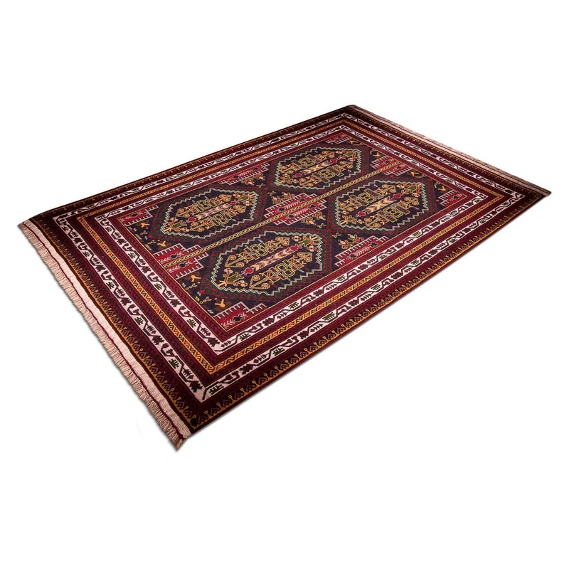 Afghan Teppich 92x145cm - Orientteppich - blau