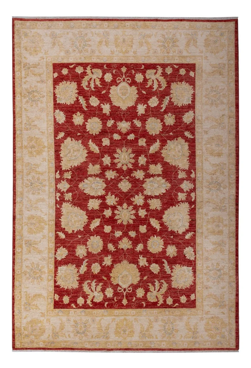 Ziegler Teppich 201x295cm - Orientteppich - dunkelrot