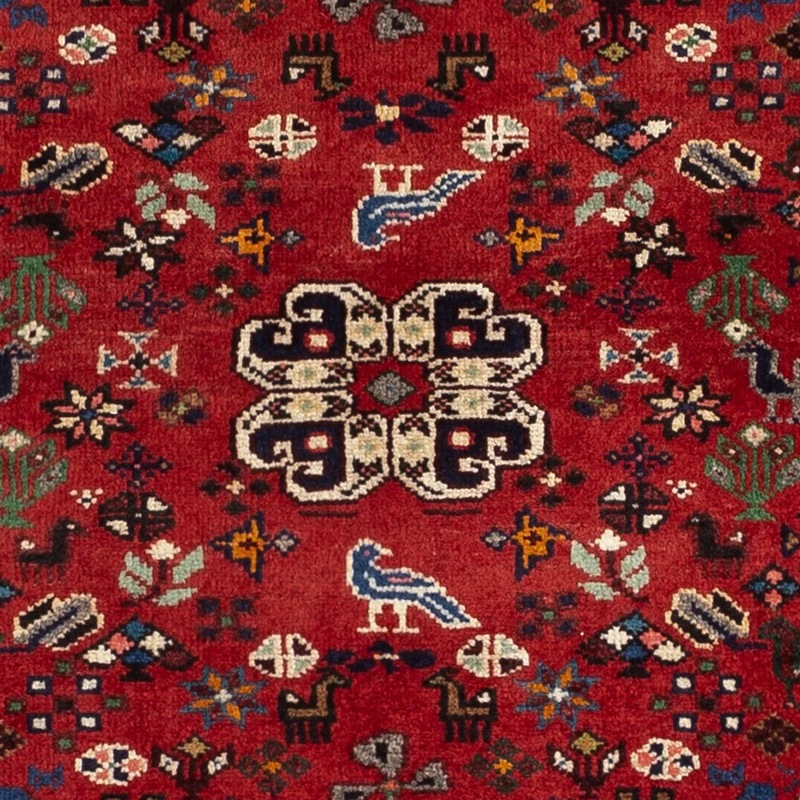 Abadeh Teppich 73x109cm - Perserteppich - dunkelrot