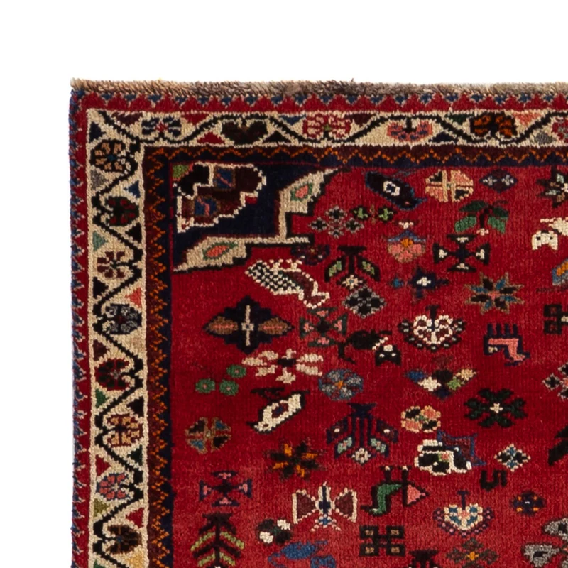 Abadeh Teppich 73x109cm - Perserteppich - dunkelrot
