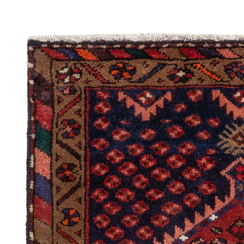 Hamadan Teppich 74x153cm - Perserteppich - dunkelrot