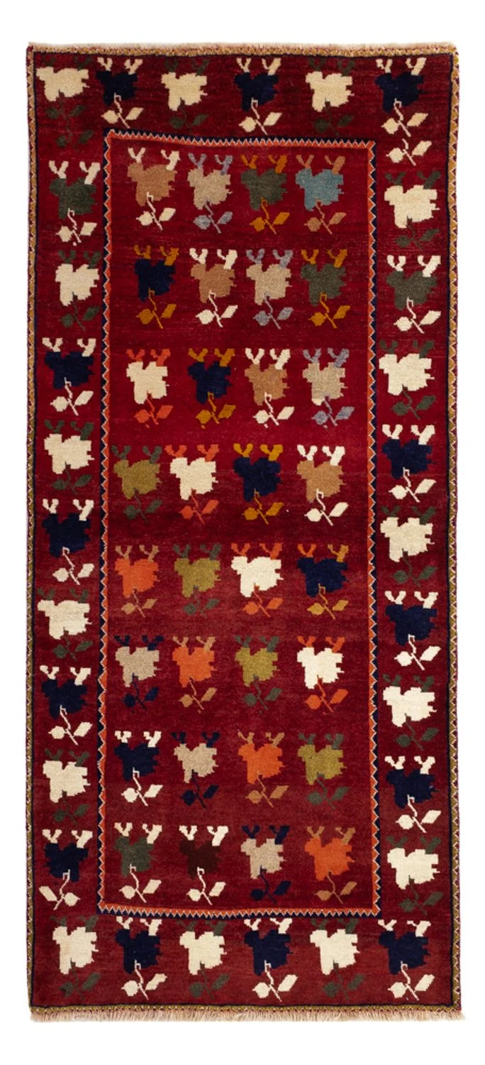 Ghashghai Teppich 83x190cm - Perserteppich - dunkelrot