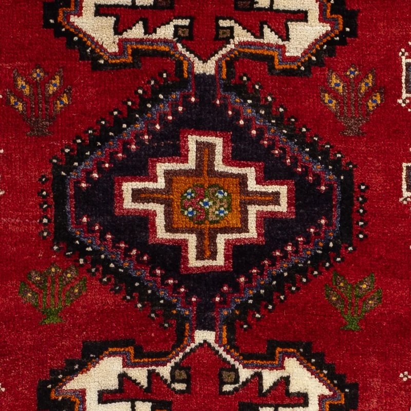 Ghashghai Teppich 81x119cm - Perserteppich - dunkelrot