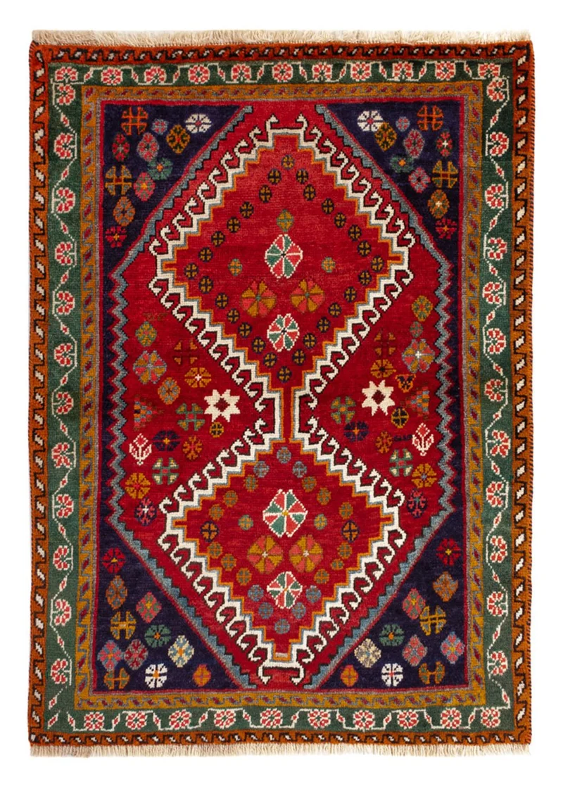 Ghashghai Teppich 94x128cm - Perserteppich - rot