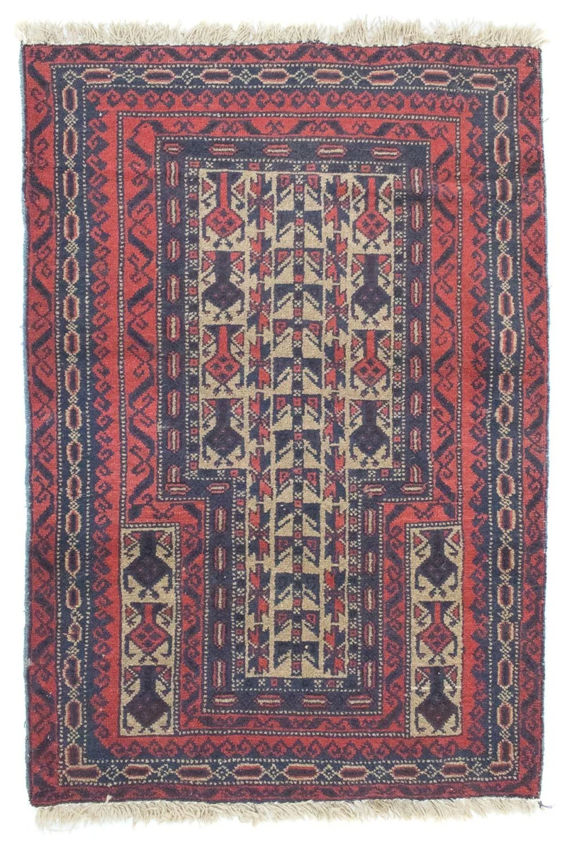 Belutsch Teppich 81x121cm - Orientteppich - rot