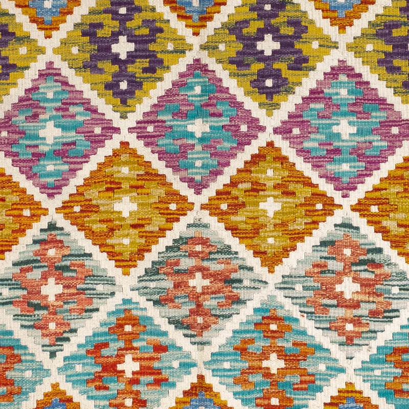Kelim Maimene Teppich 152x158cm - mehrfarbig