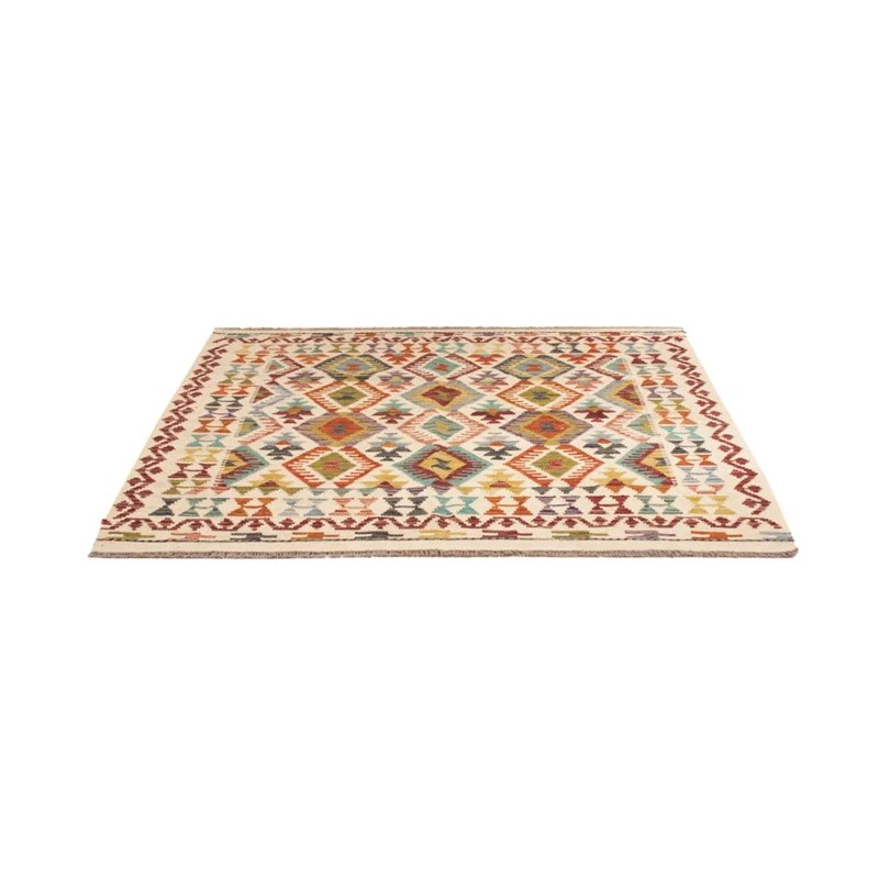 Kelim Teppich - Splash quadratisch - 143 x 154 cm - mehrfarbig
