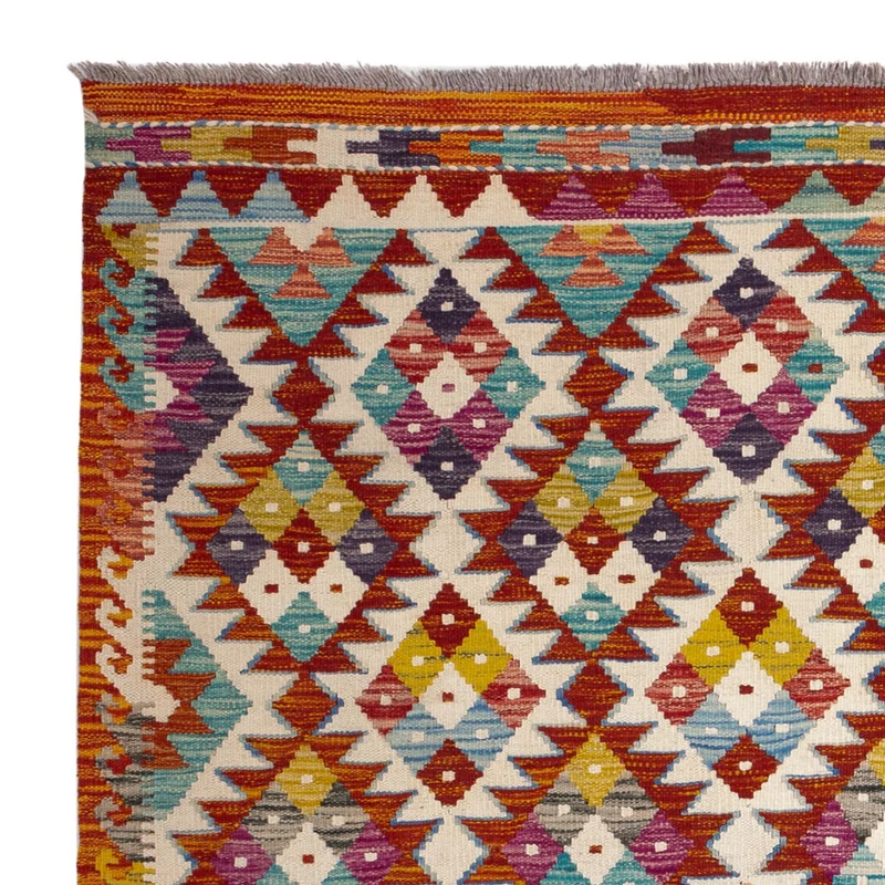 Kelim Teppich - Splash quadratisch - 152 x 152 cm - mehrfarbig