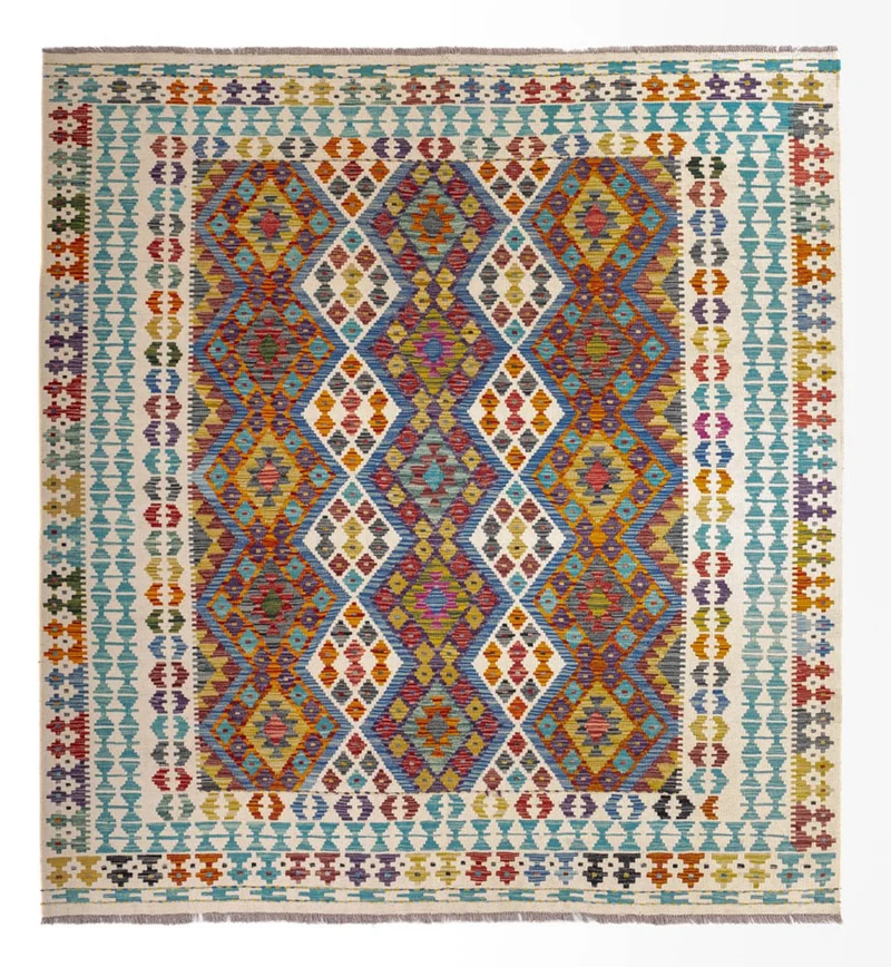 Kelim Maimene Teppich 203x207cm - mehrfarbig