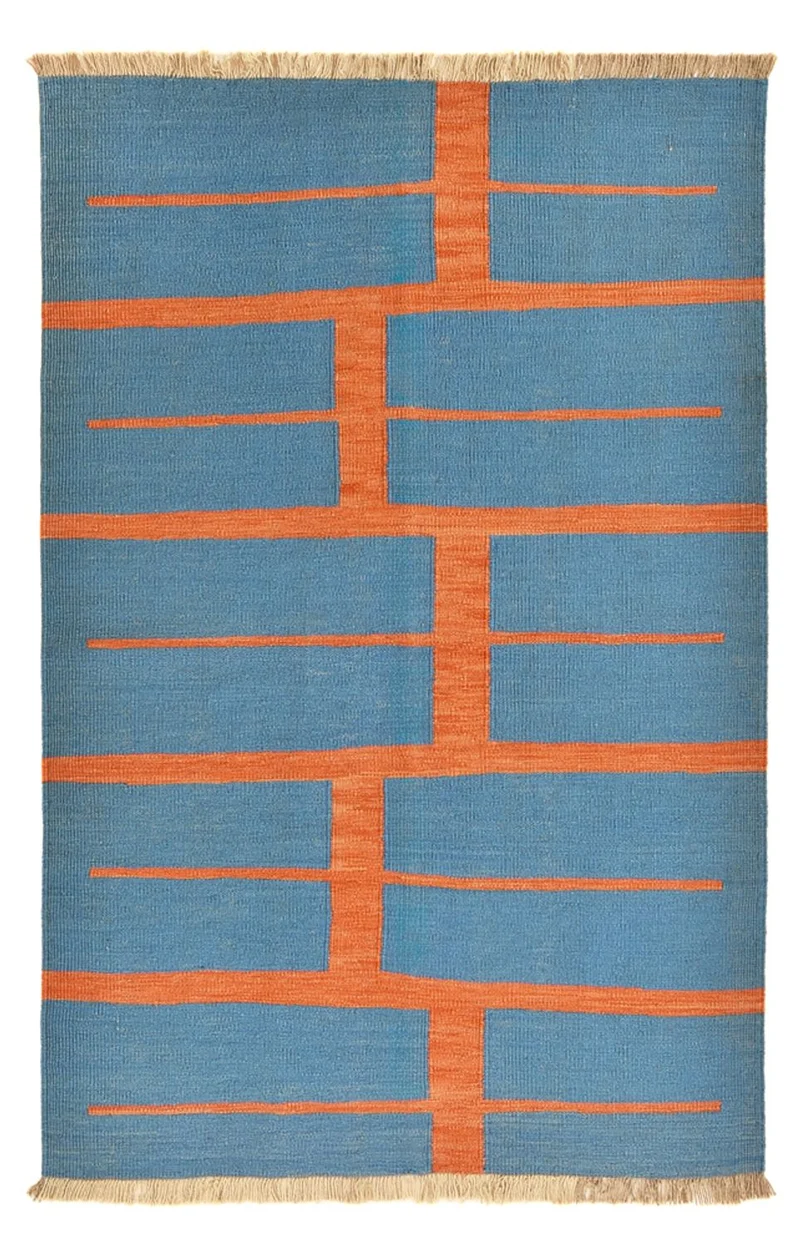 Kelim Modern Teppich 123x185cm - mehrfarbig