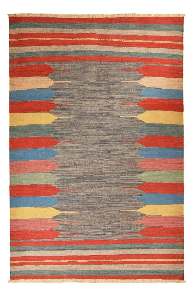 Kelim Modern Teppich 192x288cm - mehrfarbig