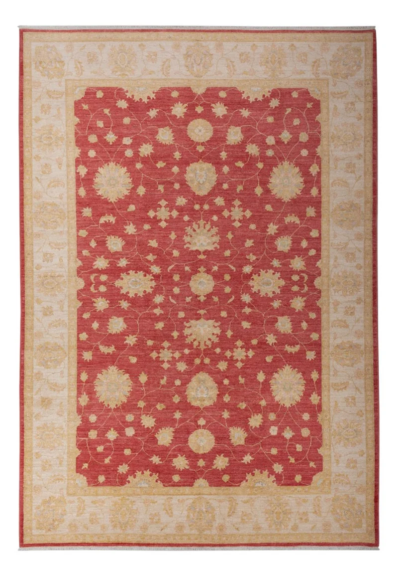 Ziegler Teppich 203x296cm - Orientteppich - dunkelrot