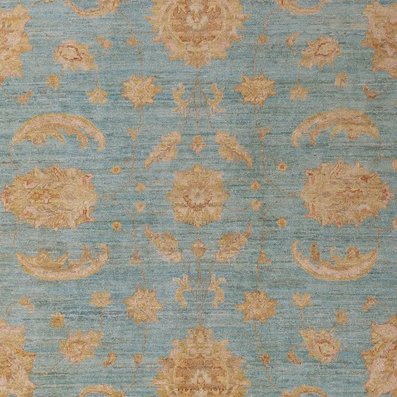 Ziegler Teppich 207x303cm - Orientteppich - hellblau