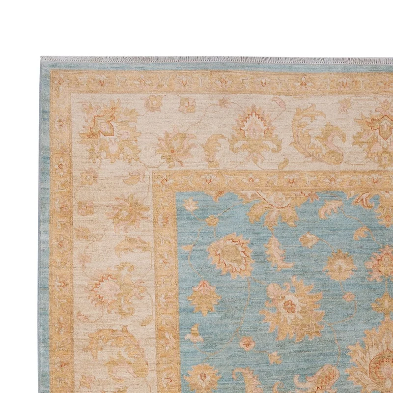 Ziegler Teppich 205x290cm - Orientteppich - hellblau