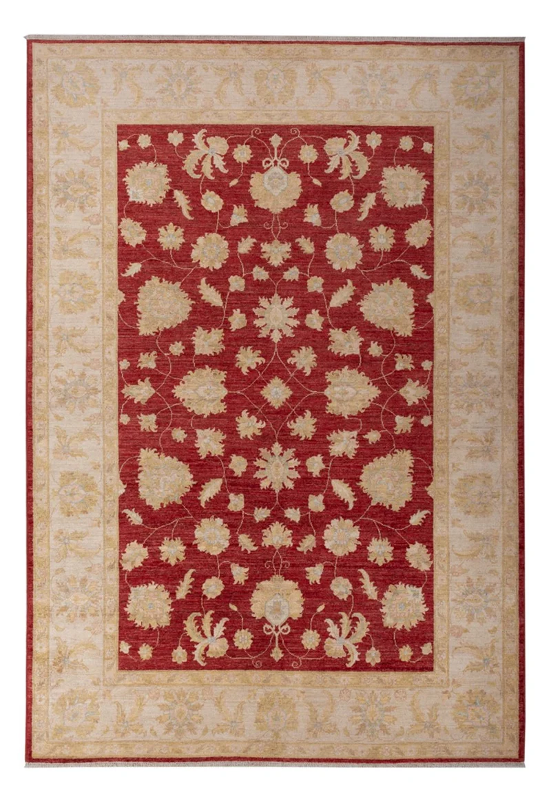 Ziegler Teppich 206x299cm - Orientteppich - dunkelrot