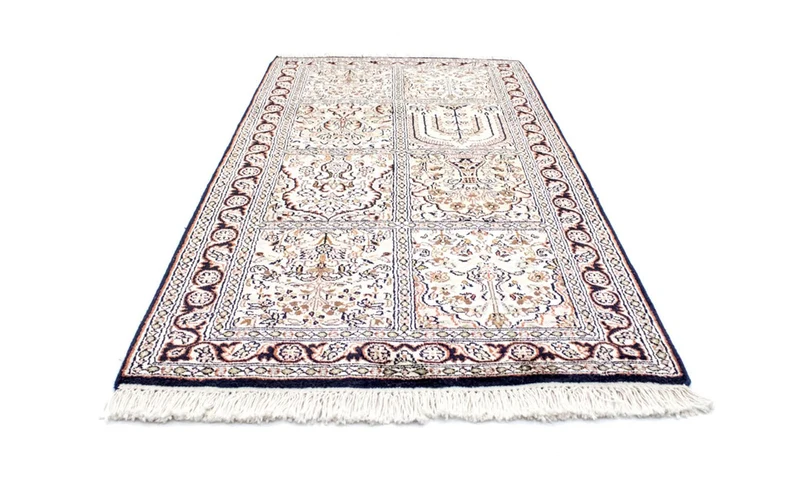 Kaschmir Seide Teppich 65x124cm - Orientteppich - mehrfarbig