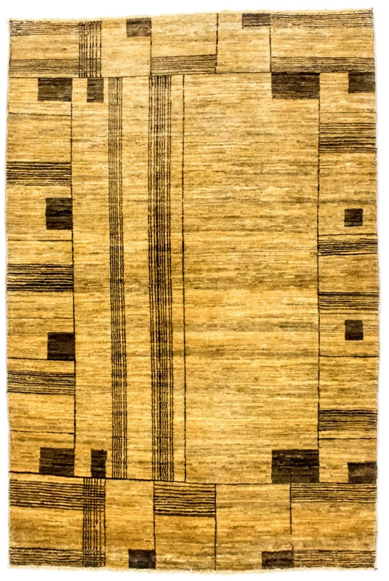 Ziegler Modern Teppich 94x147cm - Orientteppich - gelb