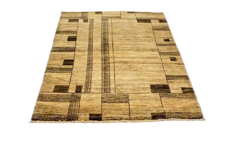 Ziegler Modern Teppich 94x147cm - Orientteppich - gelb
