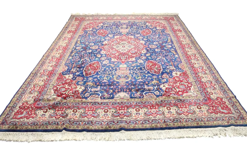 Täbriz Teppich 344x457cm - Perserteppich - blau