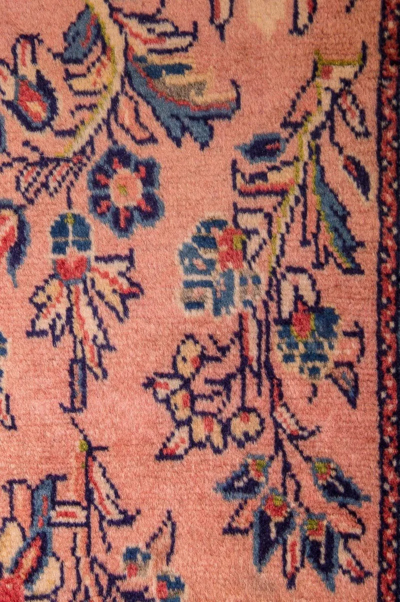 Sarough Teppich 76x205cm - Perserteppich - rosa