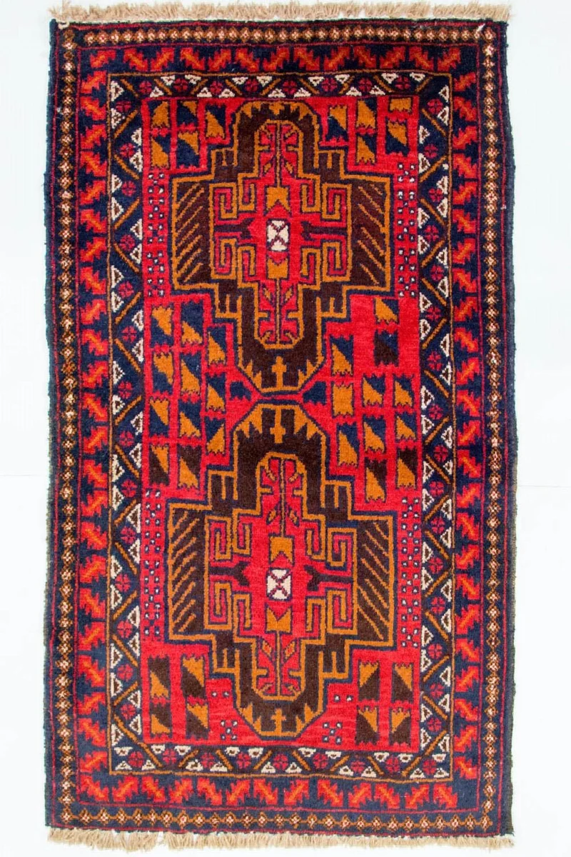 Belutsch Teppich 84x142cm - Orientteppich - rot