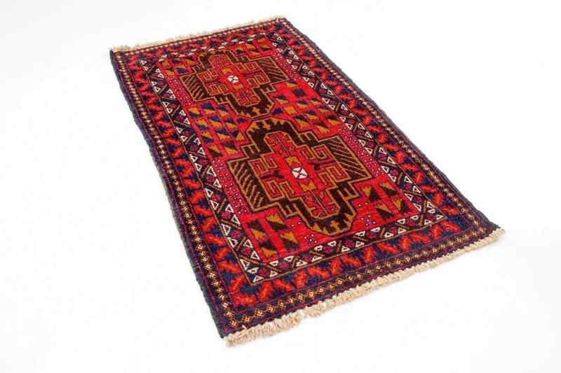Belutsch Teppich 84x142cm - Orientteppich - rot