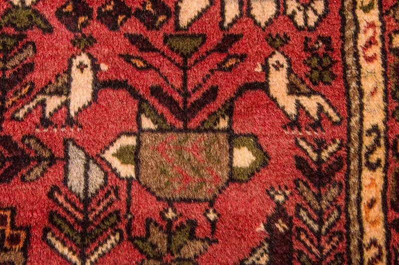 Hamadan Teppich 83x200cm - Perserteppich - rot